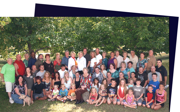 A large group of people posing for a picture.