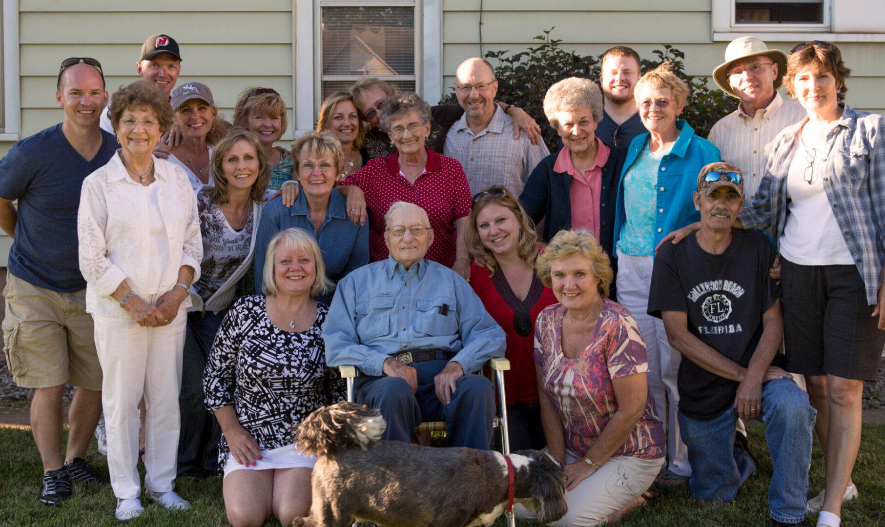 A group of people posing for a picture.